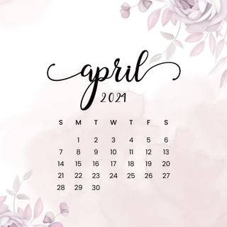 April 2024 calendar wallpaper