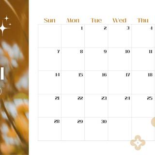 April 2024 calendar wallpaper