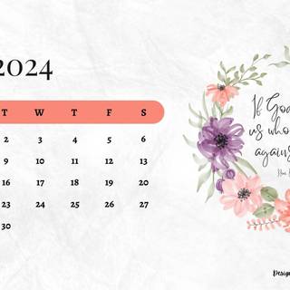 April 2024 calendar wallpaper