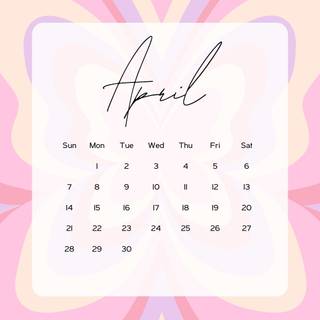 April 2024 calendar wallpaper