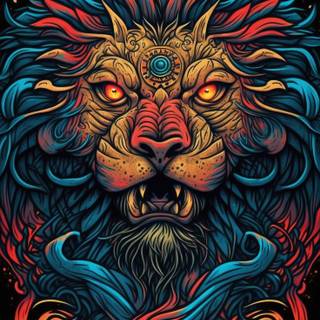 Lion design wallpaper