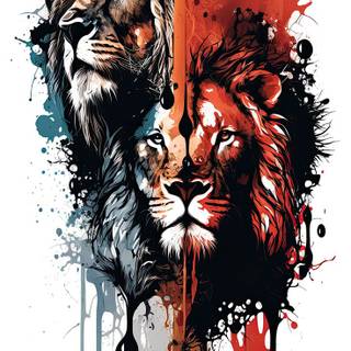 Lion design wallpaper