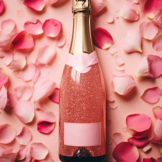 Roses and champagne wallpaper