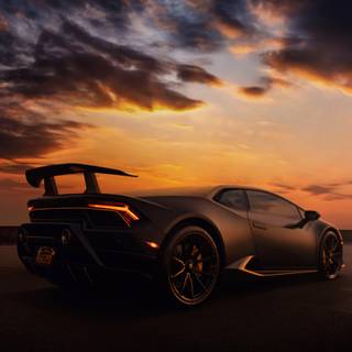 Car sunset 4k wallpaper
