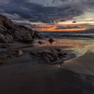 Ocean beach 4k wallpaper