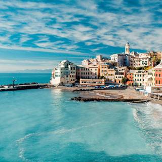 Beach town wallpaper