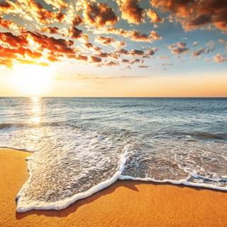 Ocean beach 4k wallpaper