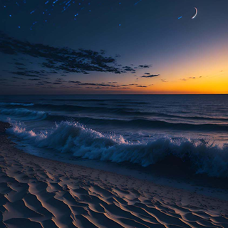 iPhone night beach wallpaper