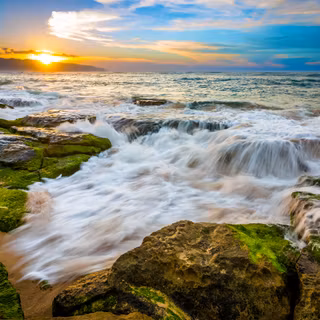 Ocean beach 4k wallpaper