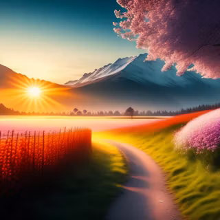 Morning sun 4k wallpaper
