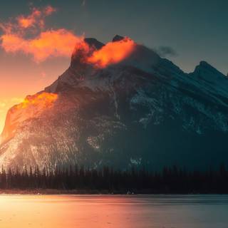 4k mountain sunset wallpaper