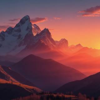 4k mountain sunset wallpaper