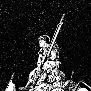 Berserk iPhone black and white wallpaper