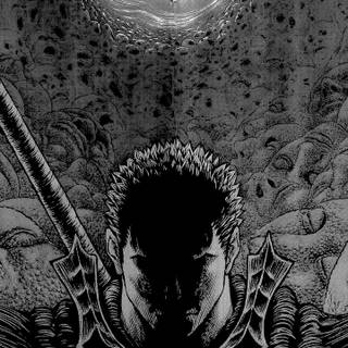 Berserk iPhone black and white wallpaper