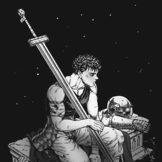 Berserk iPhone black and white wallpaper
