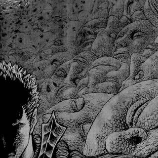 Berserk iPhone black and white wallpaper
