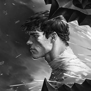 Berserk iPhone black and white wallpaper