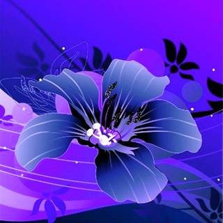 Purple flowers anime wallpaper