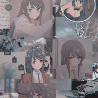 Anime girl collage wallpaper