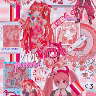 Anime girl collage wallpaper