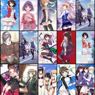Anime girl collage wallpaper