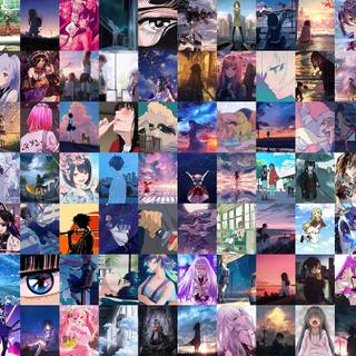 Anime girl collage wallpaper
