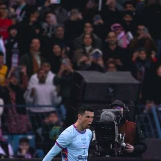 Ronaldo Al Nassr celebration wallpaper