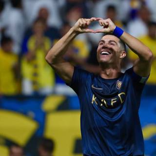 Ronaldo Al Nassr celebration wallpaper