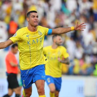 Ronaldo Al Nassr celebration wallpaper