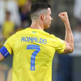 Ronaldo Al Nassr celebration wallpaper