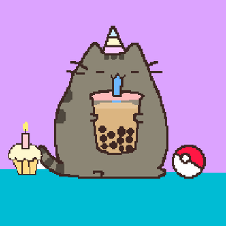 Pusheen boba wallpaper