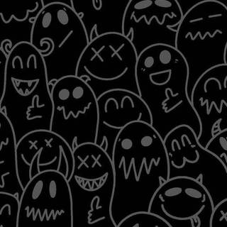 Ghost doodles wallpaper