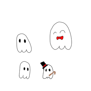 Ghost doodles wallpaper