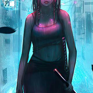 Samurai cartoon wallpaper