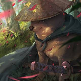 Samurai cartoon wallpaper