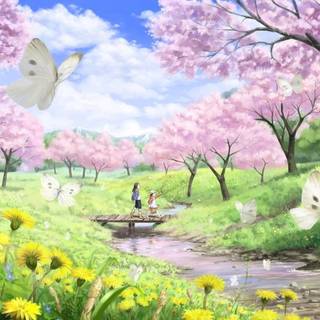 Spring simple laptop wallpaper