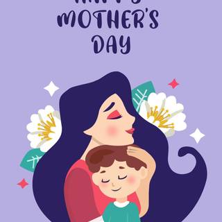 Mother's Day cartoon wallpaper