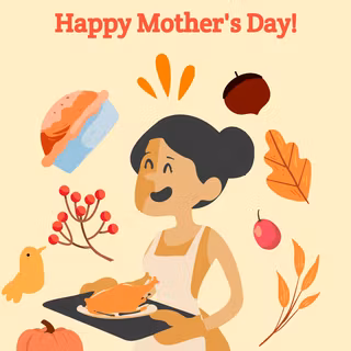 Mother's Day cartoon wallpaper