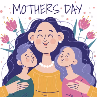Mother's Day cartoon wallpaper