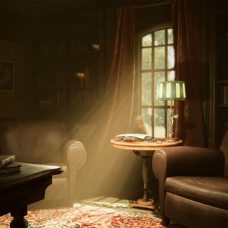 Study room 4k wallpaper