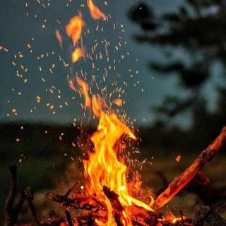 Campfire iPhone X wallpaper