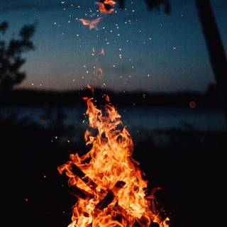 Campfire iPhone X wallpaper