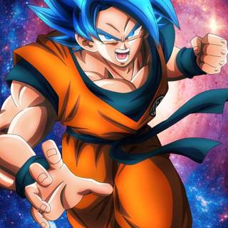 Goku blue iPhone wallpaper