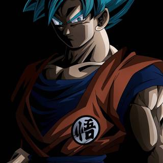 Goku blue iPhone wallpaper