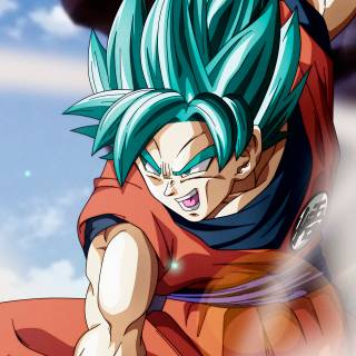 Goku blue iPhone wallpaper