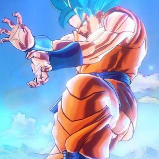 Goku blue iPhone wallpaper