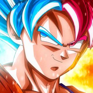 Goku blue iPhone wallpaper