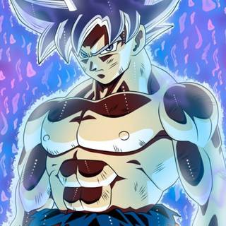 Goku blue iPhone wallpaper