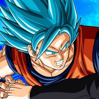 Goku blue iPhone wallpaper