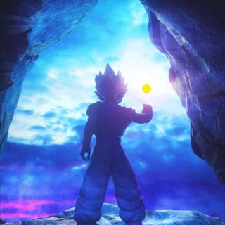 Goku blue iPhone wallpaper